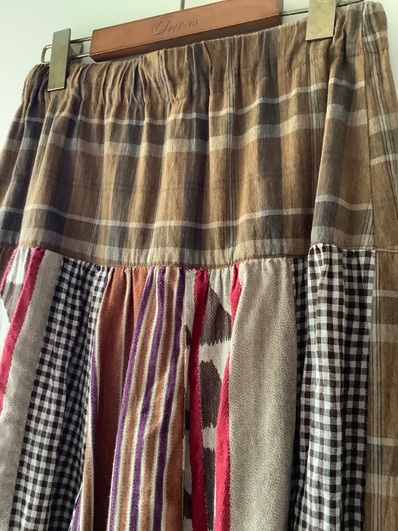 キャピタル　ブラウン系パッチワーク　キュロット新品