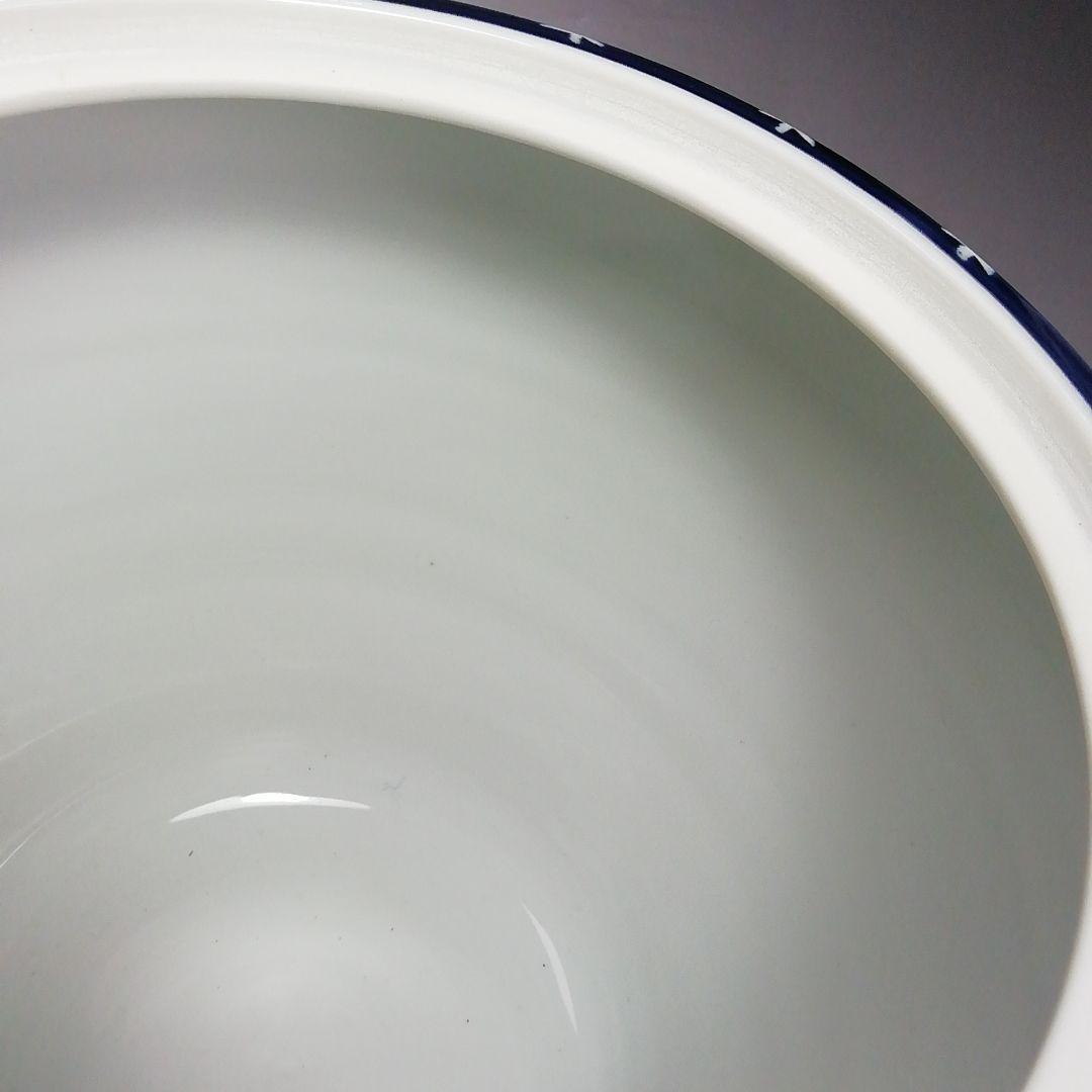 S642 水指 『染付竹』『押小路焼』『庄左衛門造』 共箱 茶道具