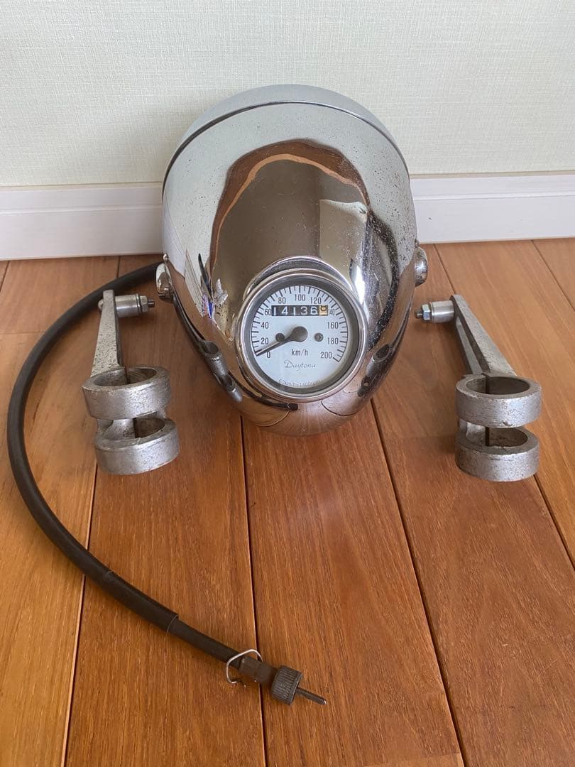希少】Daytona スピードメーター埋め込みヘッドライト ケーブル付き