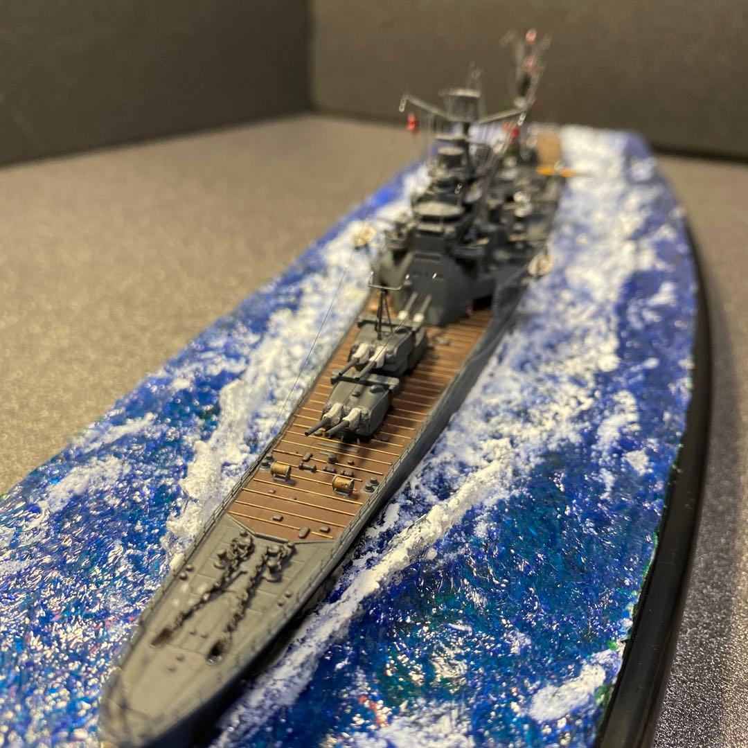 ○ アオシマ製 1/700日本海軍重巡洋艦 愛宕ジオラマ完成品＋
