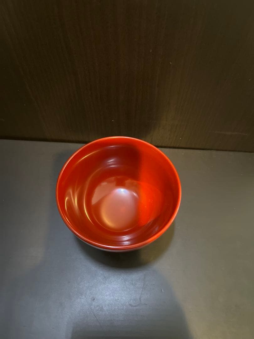 【美品】市中屋　輪島塗漆好椀5客セット(朱色)