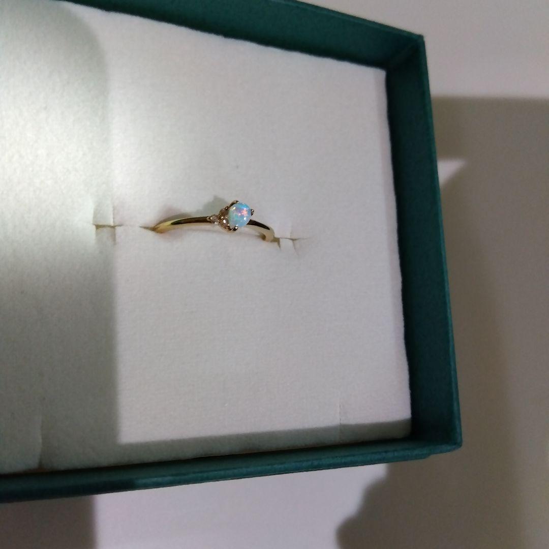 BIZOUX【ドゥプリズム】オパール×ローズカットダイヤモンド 18YGリング