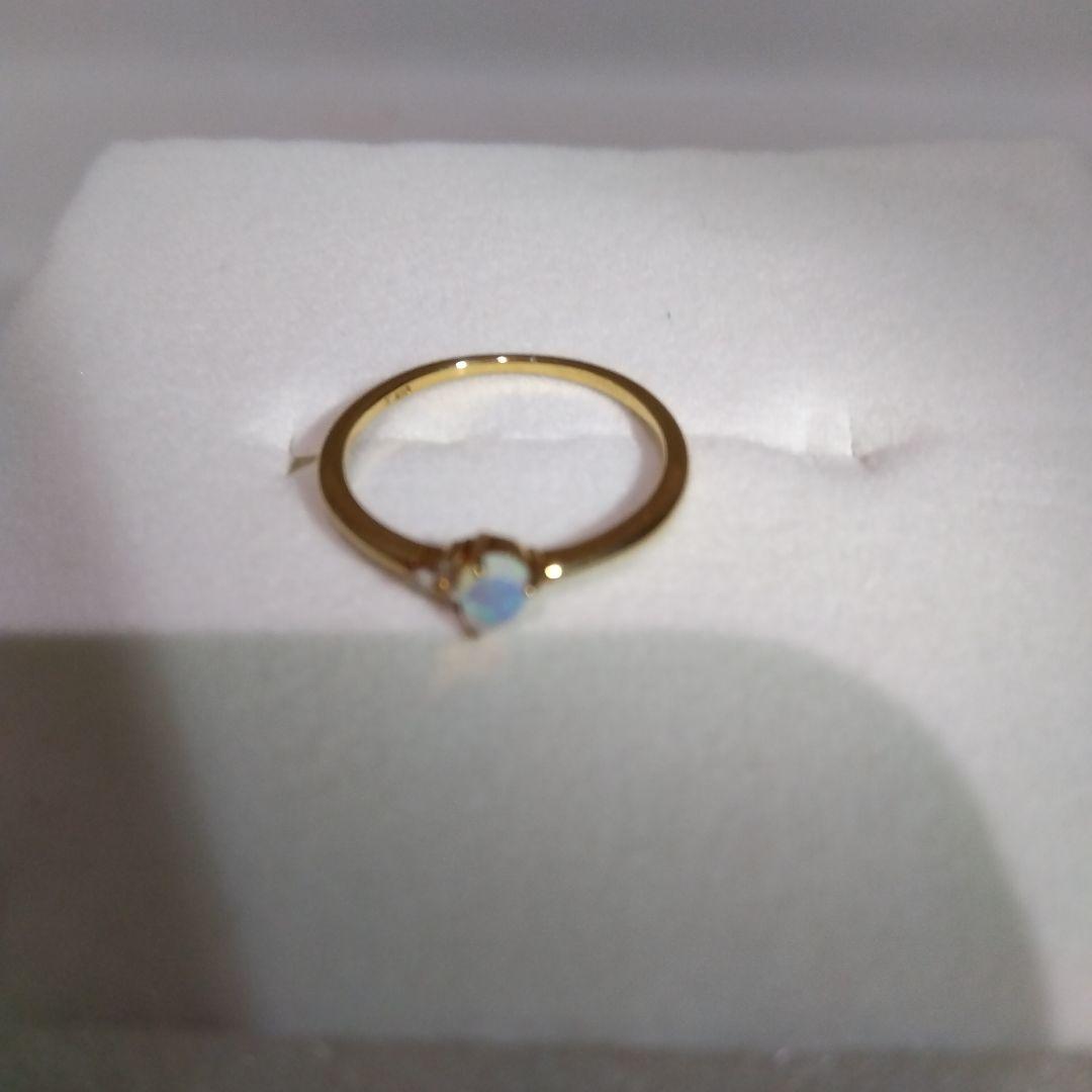 BIZOUX【ドゥプリズム】オパール×ローズカットダイヤモンド 18YGリング