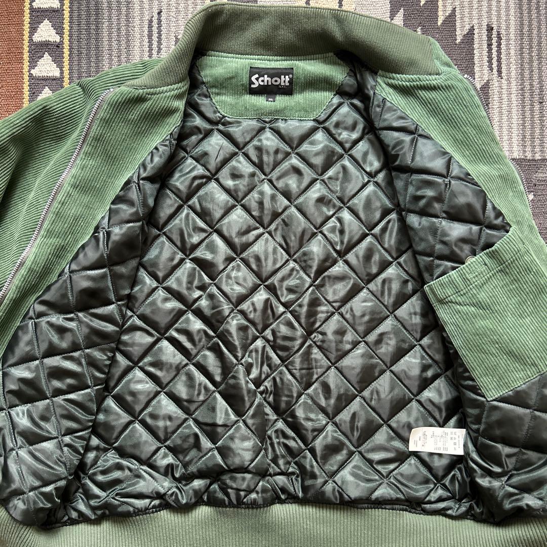 SCHOTT ショット コーデュロイスイングトップジャケット 2XL グリーン