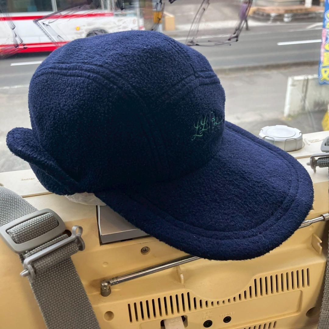L.L.Bean POLARTEC CAP USAフリースキャップ　筆記体ロゴ
