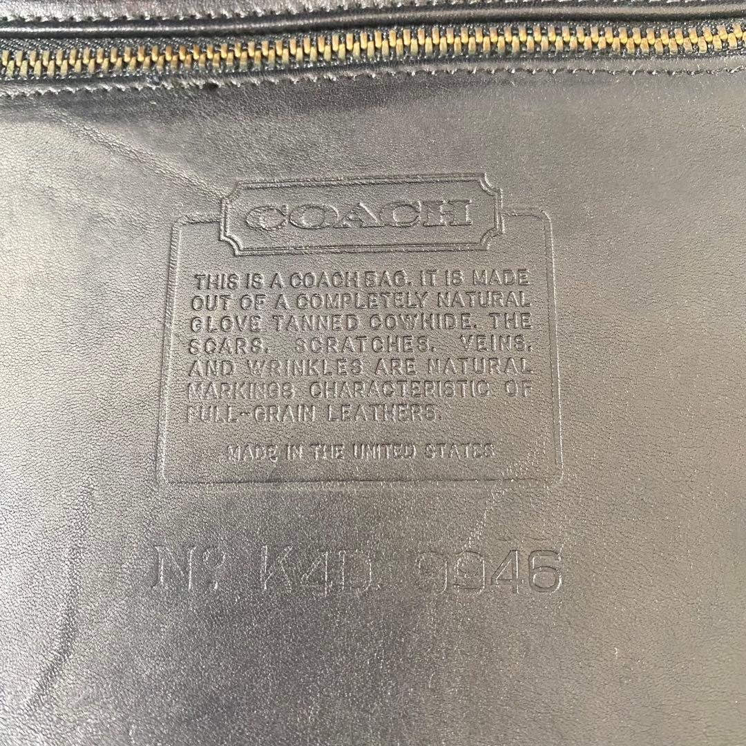 COACH コーチ オールドコーチ ショルダーバッグ 巾着 レザー ブラック