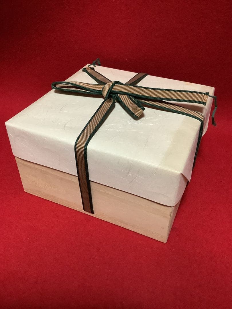 平茶碗　備前焼緋襷・火襷　小西陶古【中古美品】