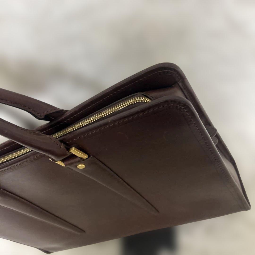 【美品】大峡製鞄　ビジネスバッグ　ブリーフケース　A4収納可能　ブラウン