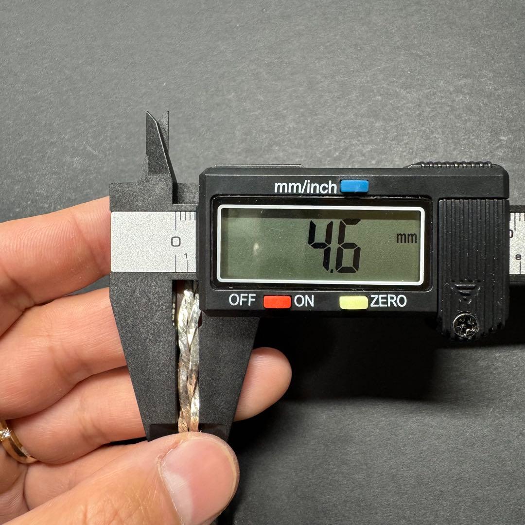 【18㎝ イタリア製】ツイストチェーンブレスレット silver925