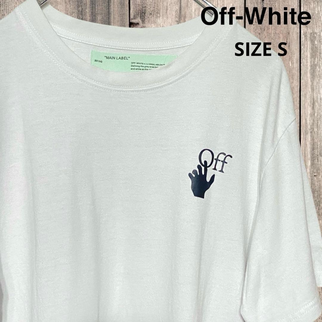 美品】OFF-WHITE・Tシャツ・白・S・MAIN LABEL・赤ロゴ - メルカリ