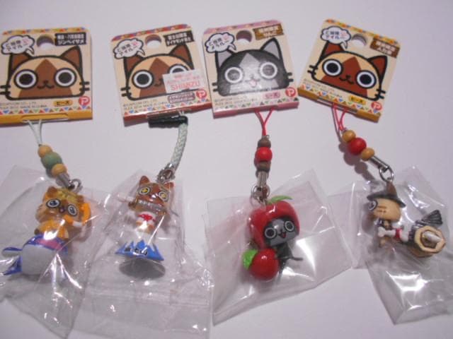 モンハン アイルー 根付 ストラップ 40点セット