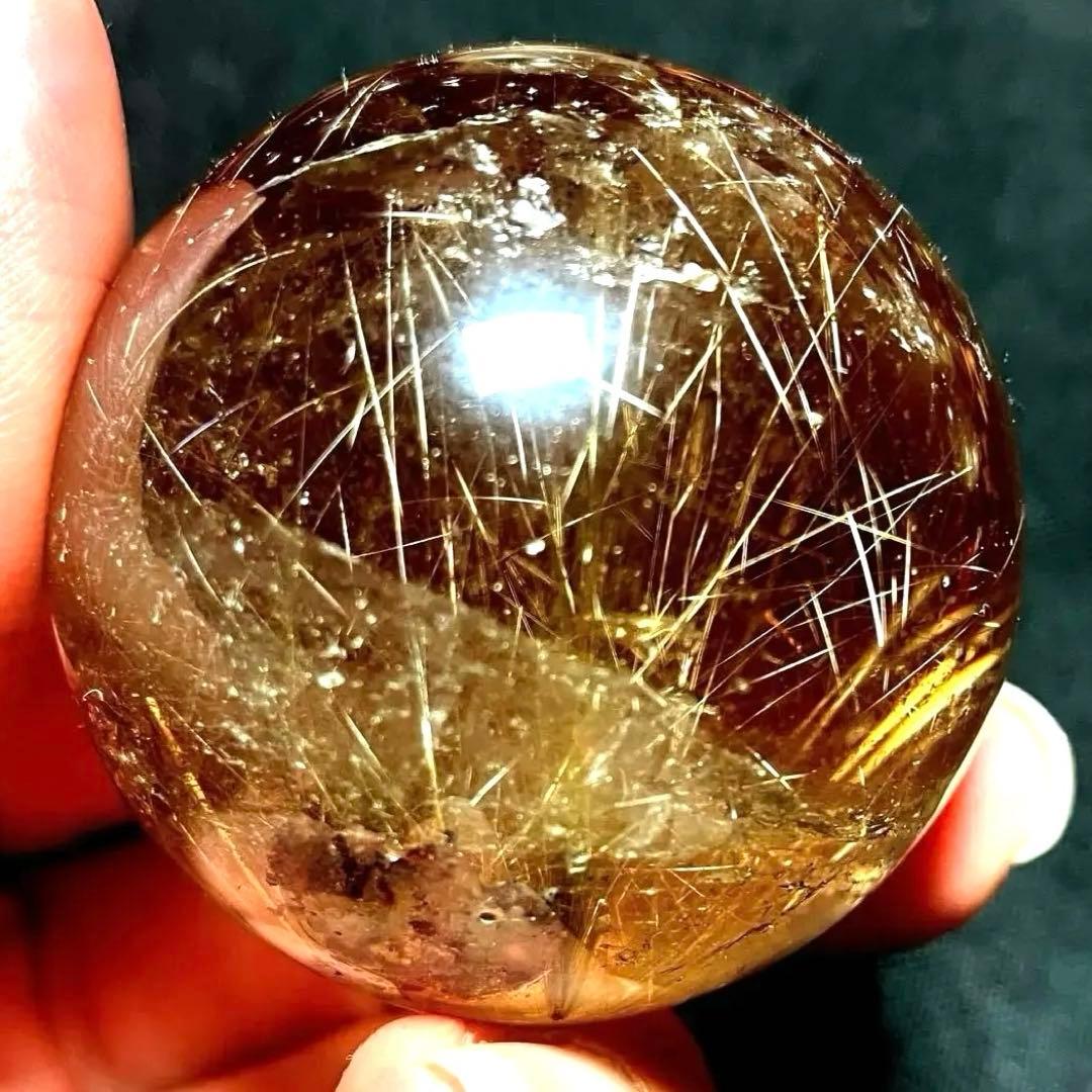 高品質]ゴールドルチルクォーツ丸玉/スフィア - 埼玉県吉川市の天然石