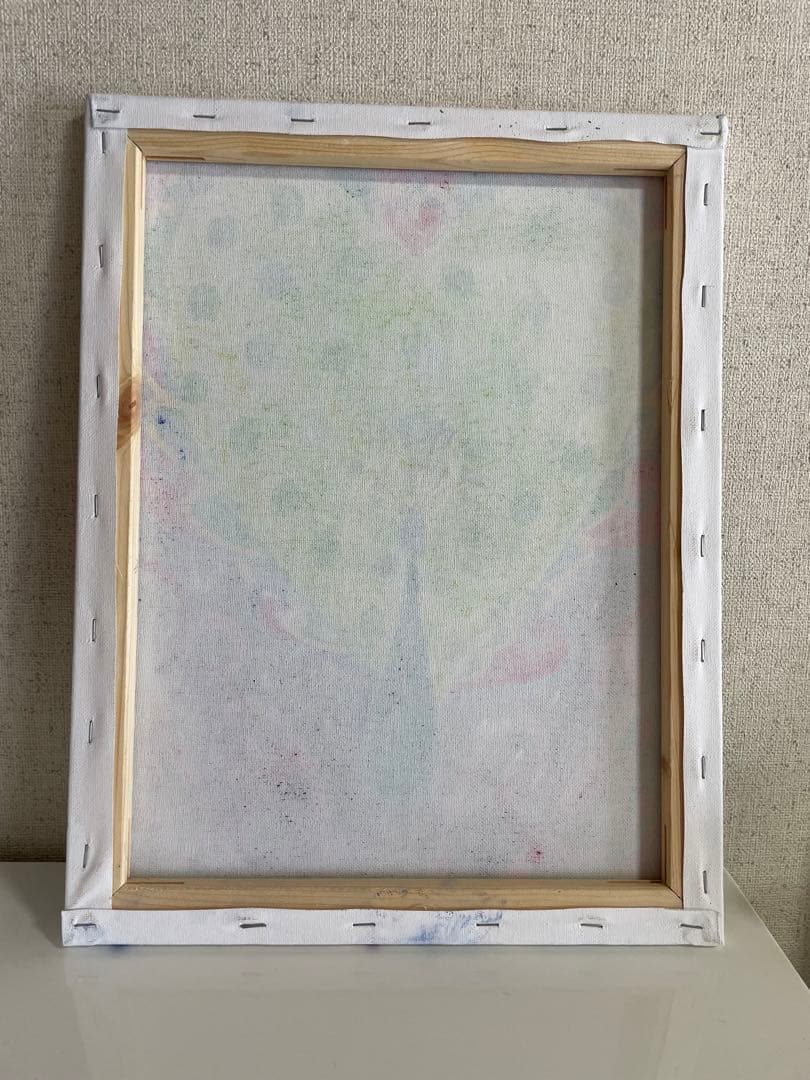 自作絵画 クジャク ハート