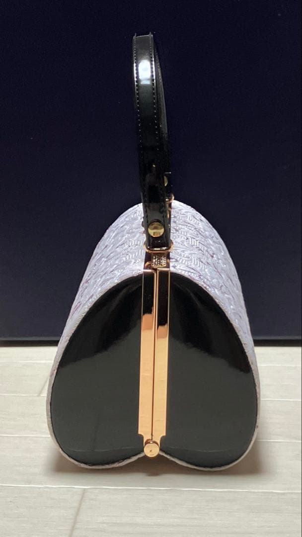 《美品》草履バッグセット　ふくれ織　ジャガード　ローブデコルテ調　成人式