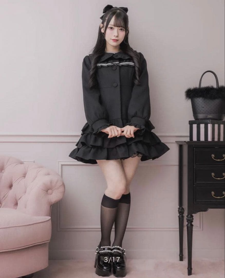 ♡ pium はしごレースティアードミニコート ♡ はしごレースティアードミニコート – pium