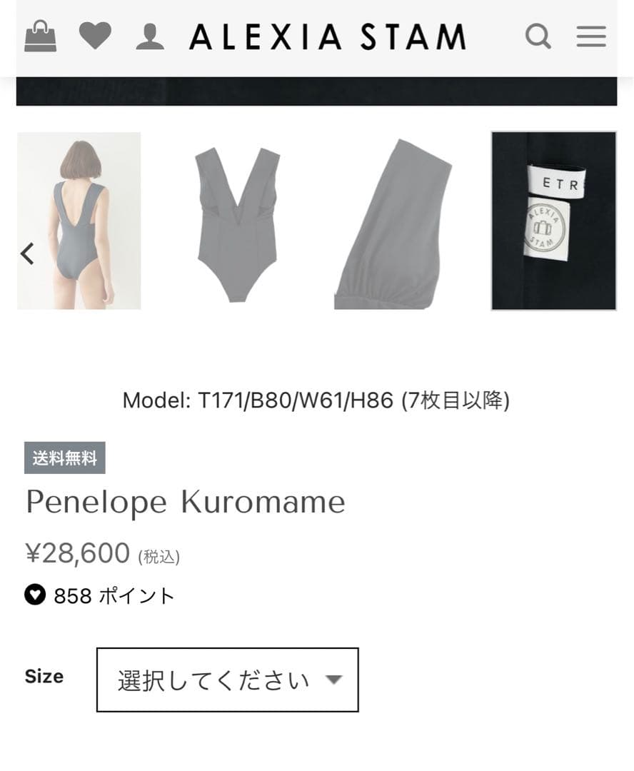 水着・ラッシュガード alexia stam Penelope Kuromame