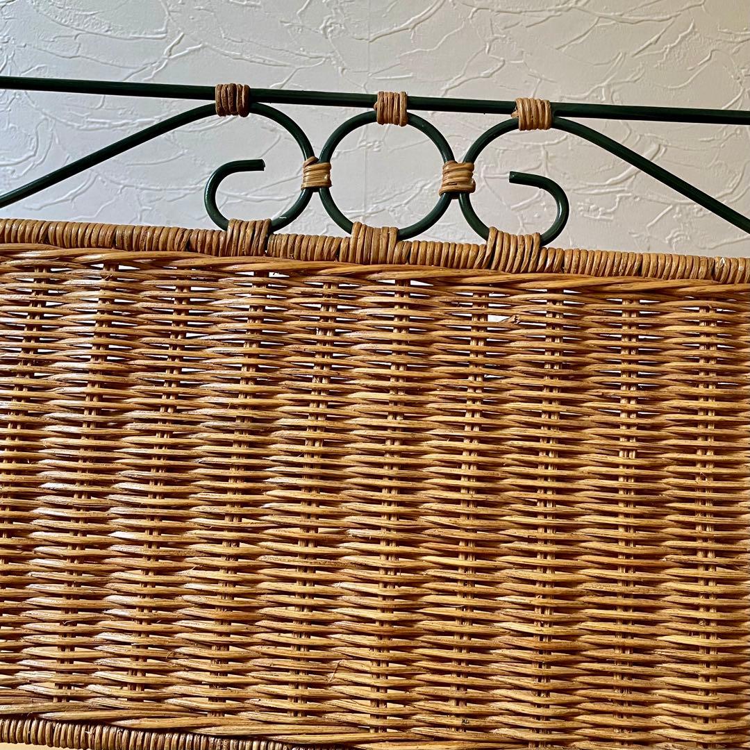 籐のマガジンラック スウェーデン 北欧 ヴィンテージ｜北欧ビンテージ