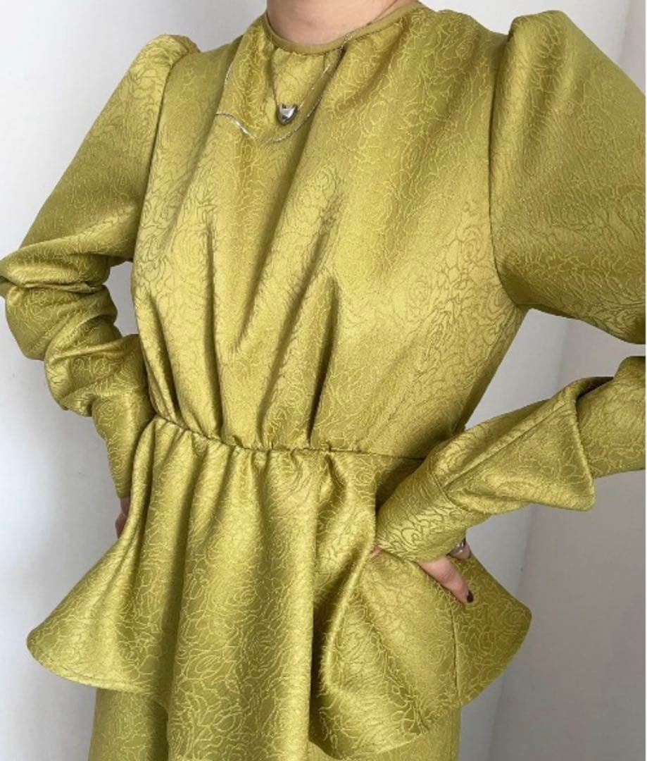 Ameri VINTAGE LADY LIKE PEPLUM DRESS レディース