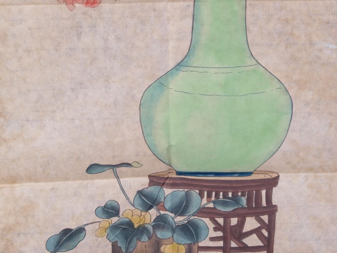 金陵博物院蔵出品 中国 清時代 肉筆水彩絵 唐物骨董品 AK1874A12-3