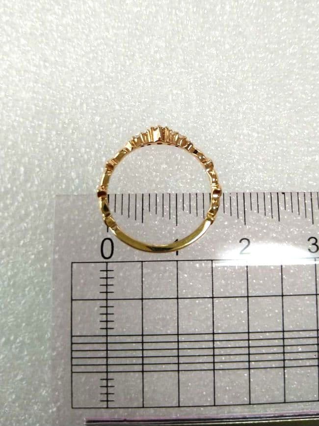 agete アガット K18 ダイヤモンド（0.08）・リング（7号）