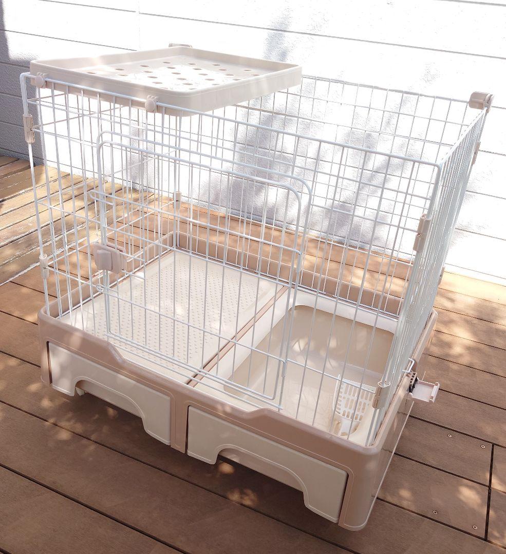 キャットケージ 2段式 ☆にゃん箱1号 STADIUM アイボリー(おまけ付き)