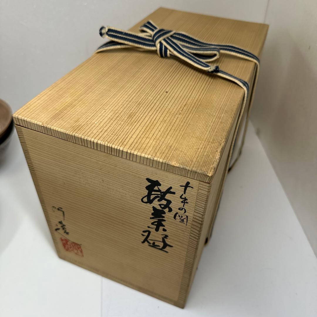 通次阿山　数茶碗10客　共箱　口径約13㎝東Y7-0417☆2Fタルオ