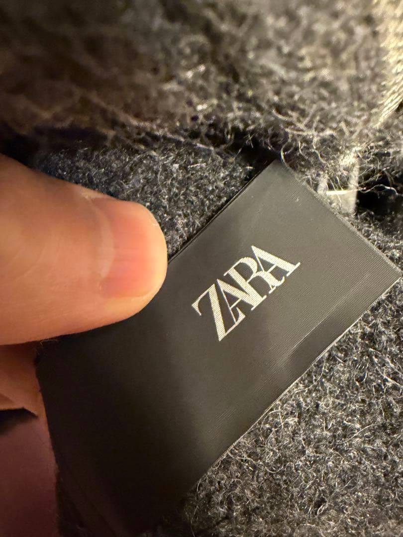 ZARA】／アワレガ酷似／フェイクファーシャツジャケット フード付き