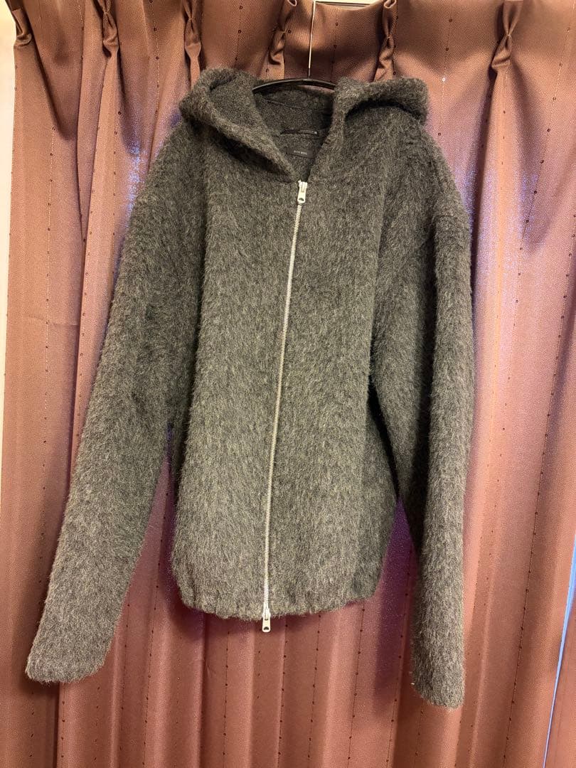 ZARA】／アワレガ酷似／フェイクファーシャツジャケット フード付き