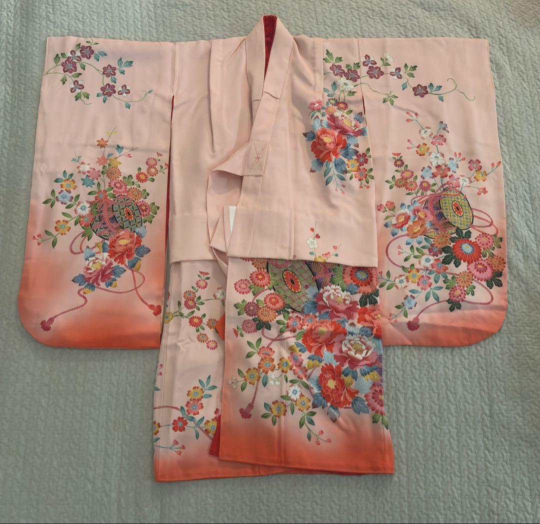 7歳　七五三　正絹　お着物セット