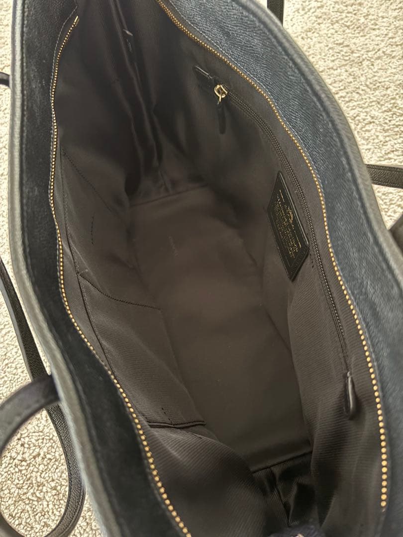 COACH コーチレザートートバッグ 4454 ブラック