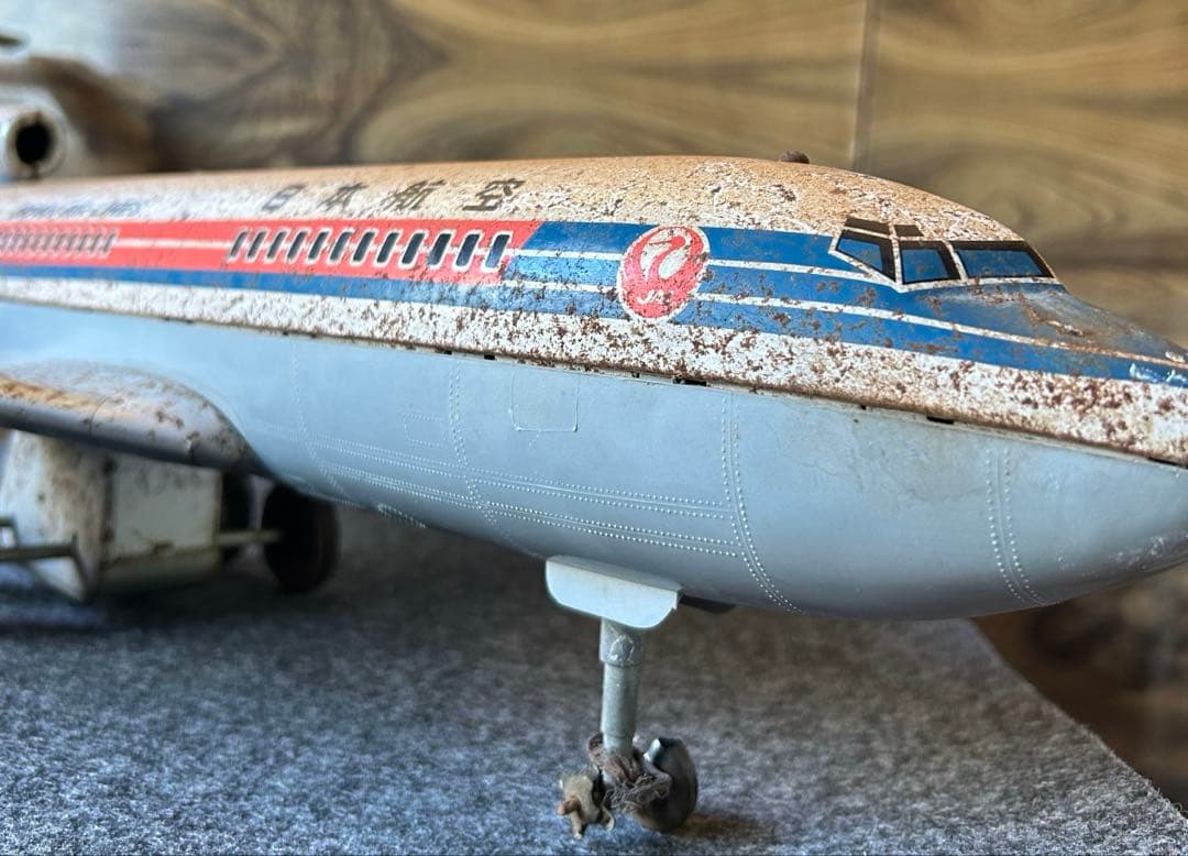 昭和レトロJAL 日本航空（ボーイング727モデル ）飛行機 ブリキ製 JAL