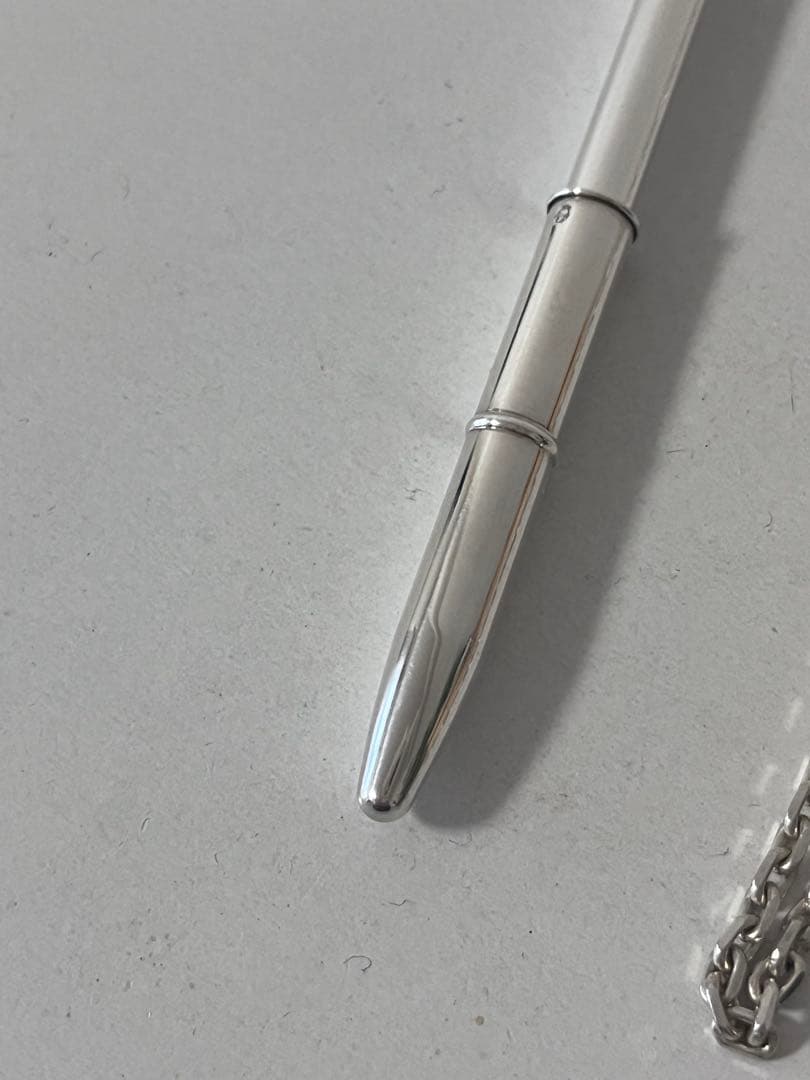 美品】エルメス銀製製ボールペン チェーン付き（正規品）芯インクなし