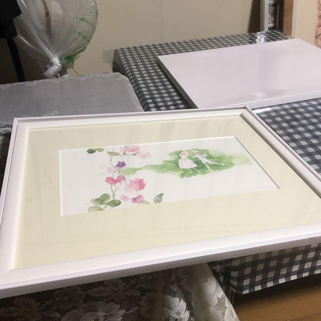 いわさきちひろ 水彩画 新品 美品