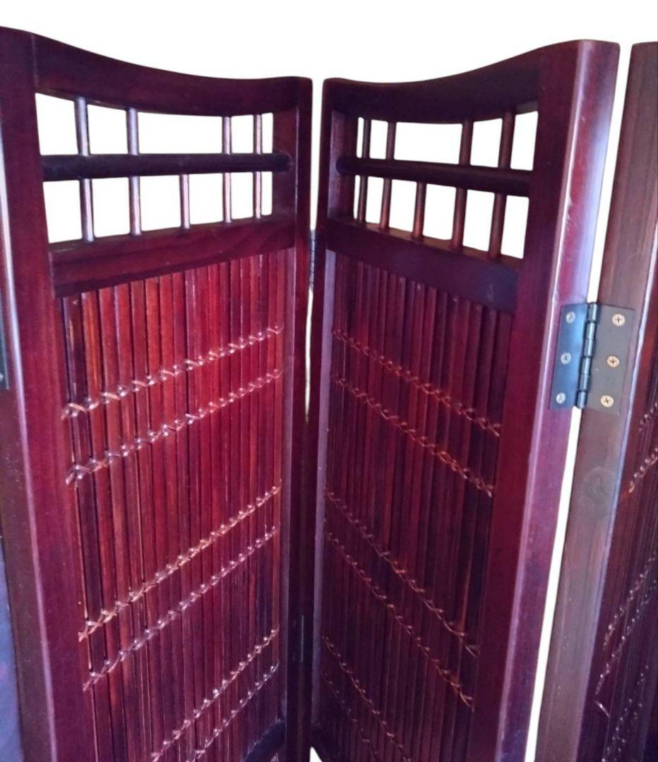 木製和風パーティション 三つ折り式