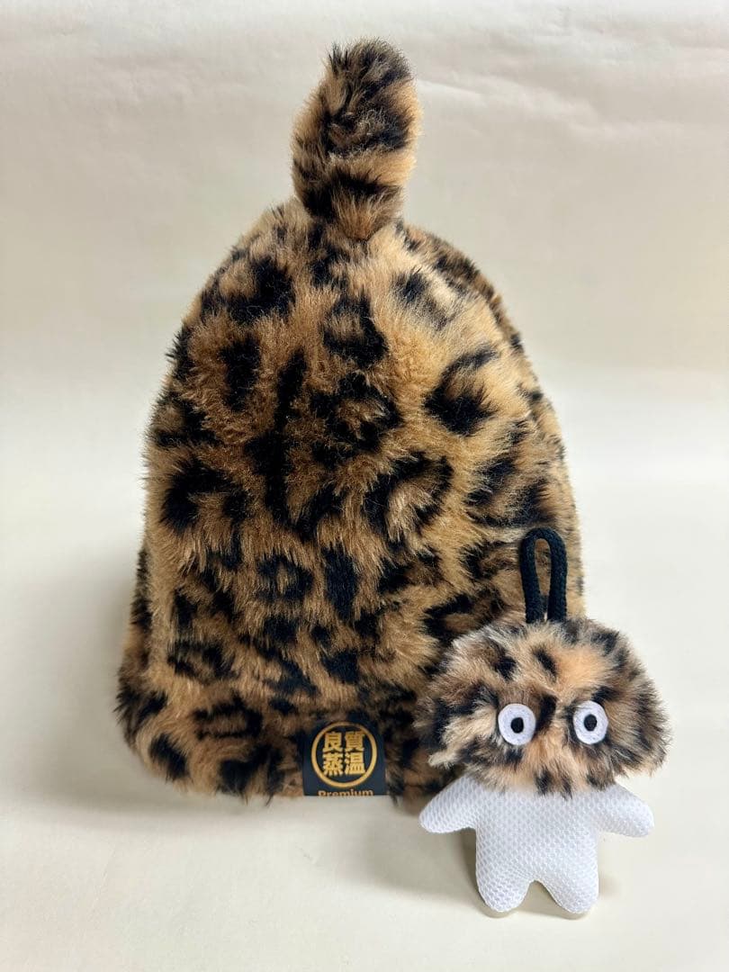 良質蒸温 ベストサウナハット】輸入高級 豹柄フェイクファー&メッシュ