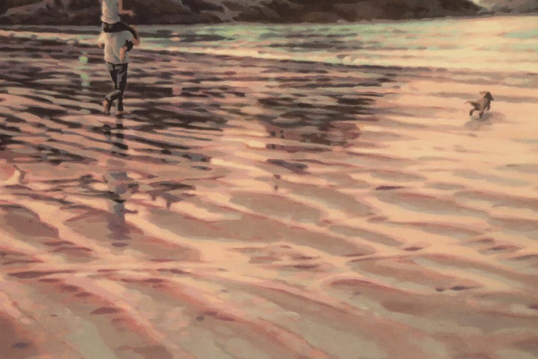 真作保証 笹倉鉄平 「エクリューズ浜」シルクスクリーン 直筆サイン 光