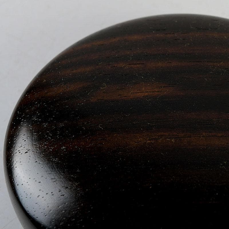 茶道具　挽物師　古川昭二作　人吉挽物　黒柿香合　共箱　V　9409