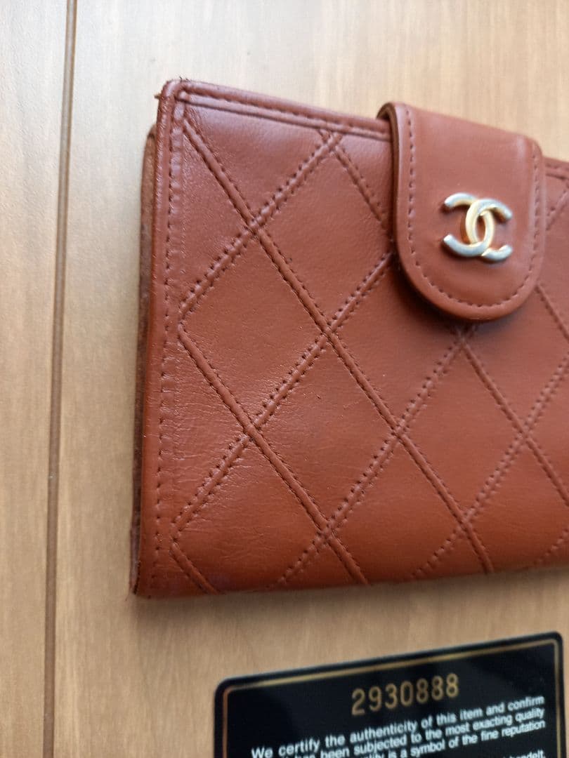最終値下げ価格 CHANEL 折り財布 ブラウン がま口