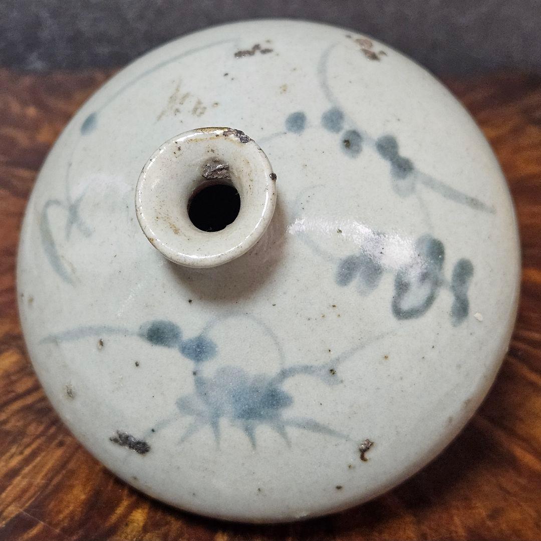 江戸時代中期～後期　古伊万里　染付　松竹梅の図　油壺　花入れ 化粧道具　民芸