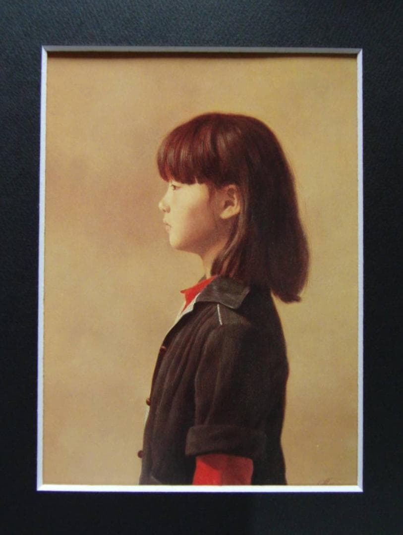 森本 草介　「青い上衣」、厳選、希少画集・額装画、人気作品、新品高級額 額装付