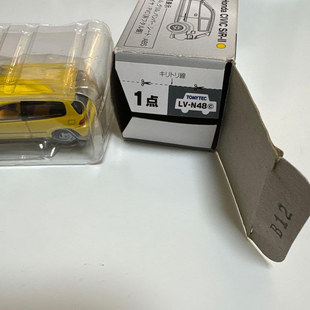 旧車 トミカ LV-N48cホンダ シビックSiR-II EG6 イエロー