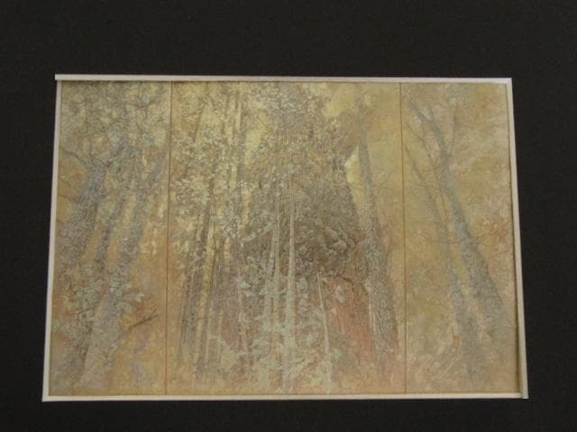 本多功身、【秋が来て・・・】、希少な額装用画集より、新品額装付