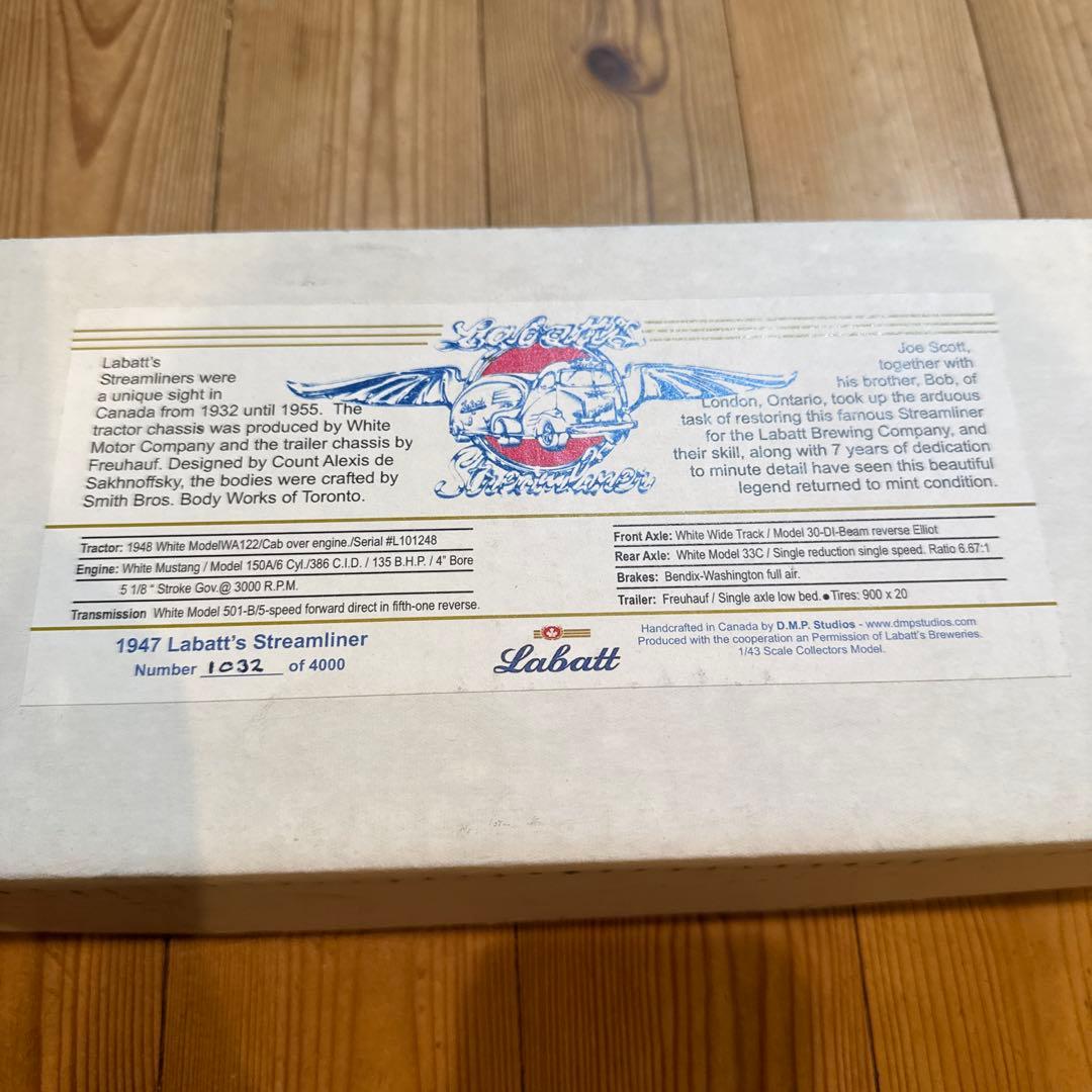 Labatt’s Streamliner 限定モデル No.1032/4000