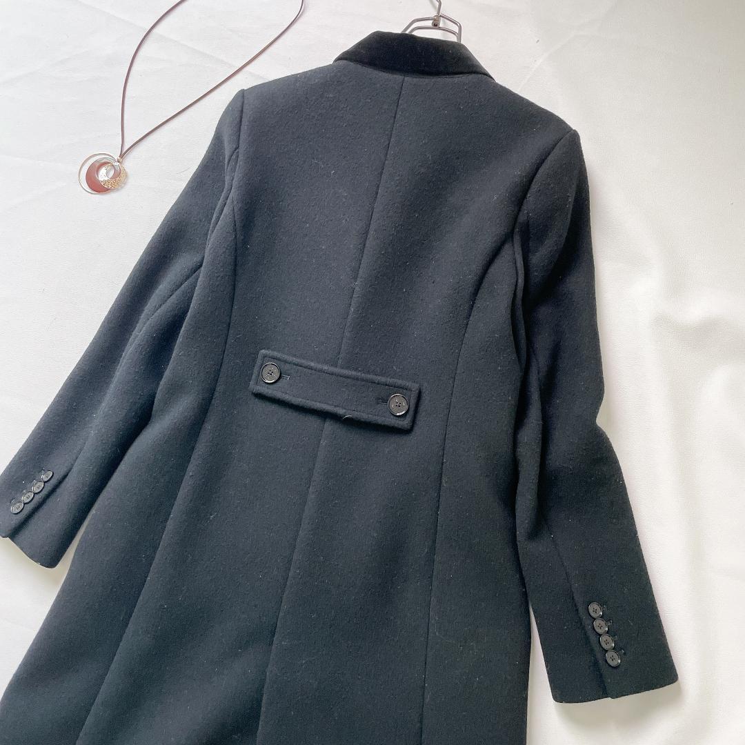 美品】LOVELESSチェスターコート ダブル ウールメルトン 上衿ベルベット