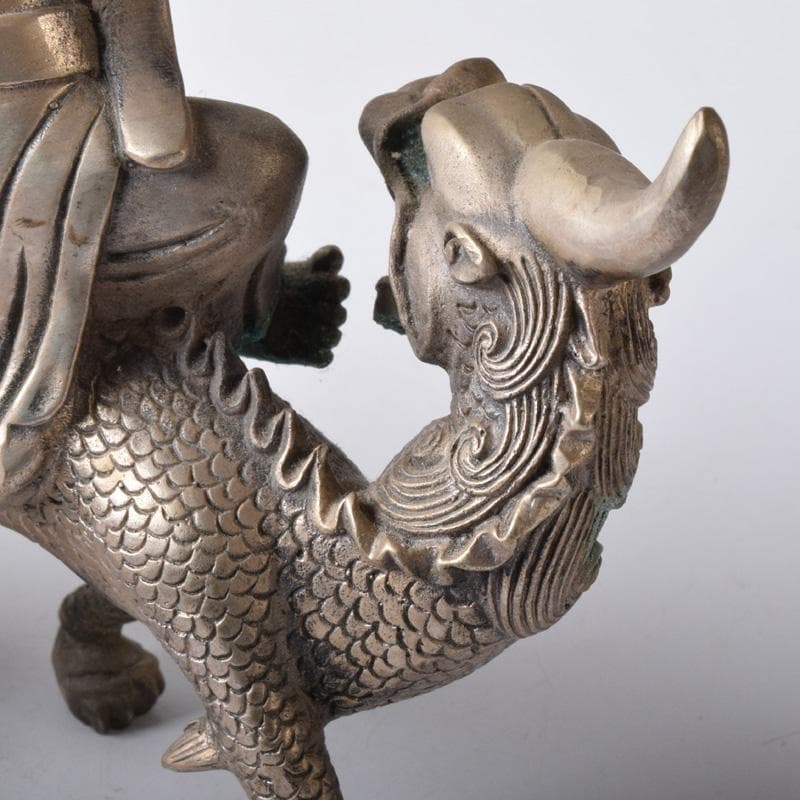 仏教美術　白銅　チベット仏　ヴァジュラパーニ　金剛手菩薩　仏像　V　7735