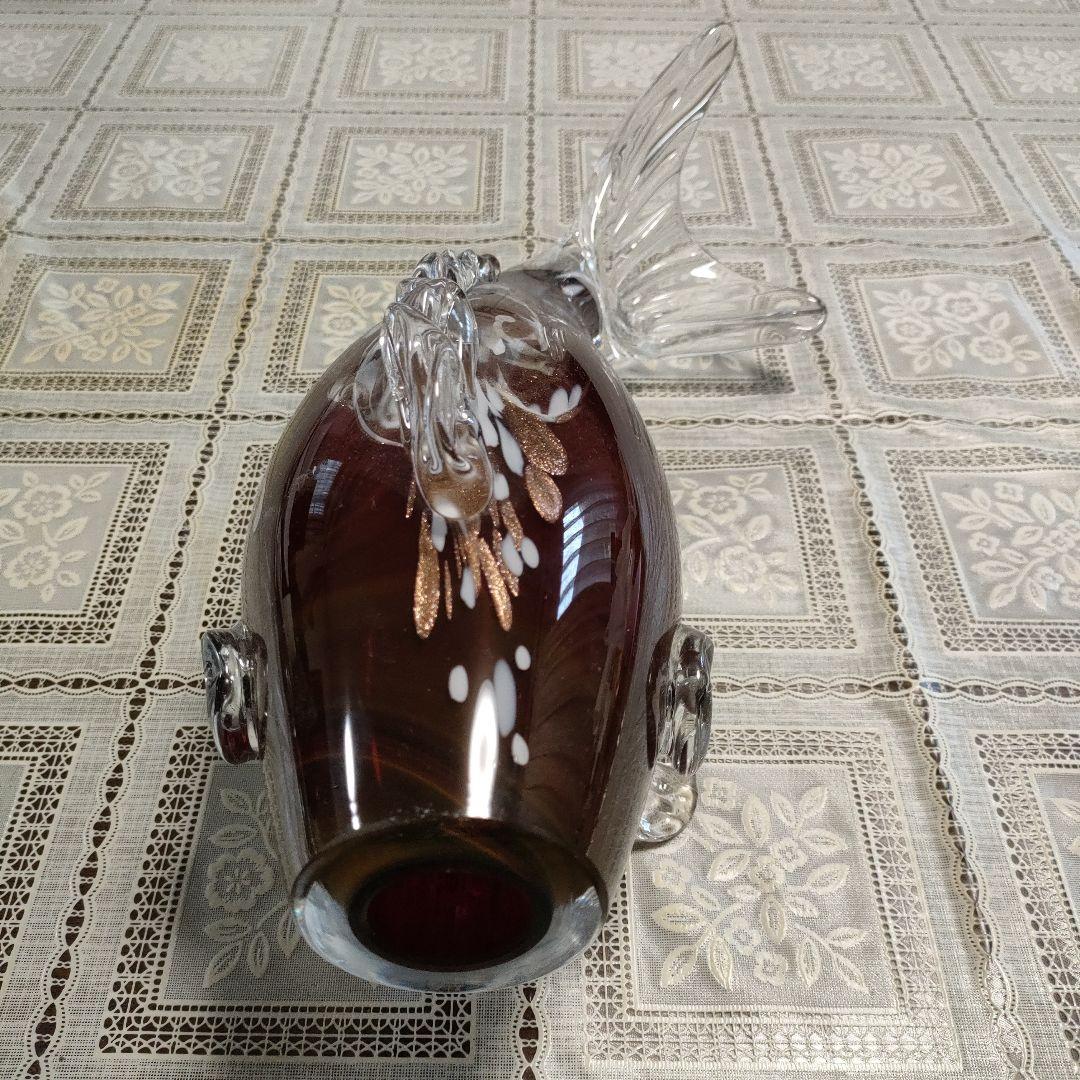 未使用 小樽北一硝子製『錦鯉』金箔