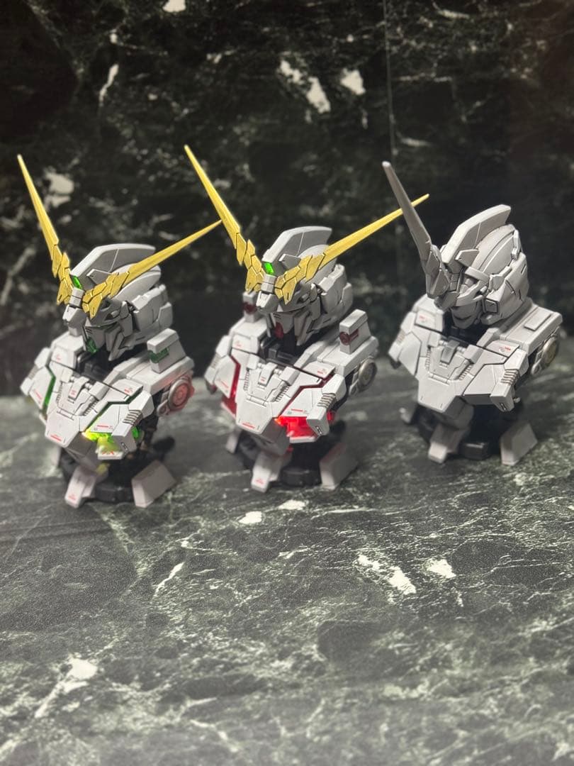 ユニコーンガンダム　メカニカルバスト　塗装完成品　デストロイ　覚醒　セット