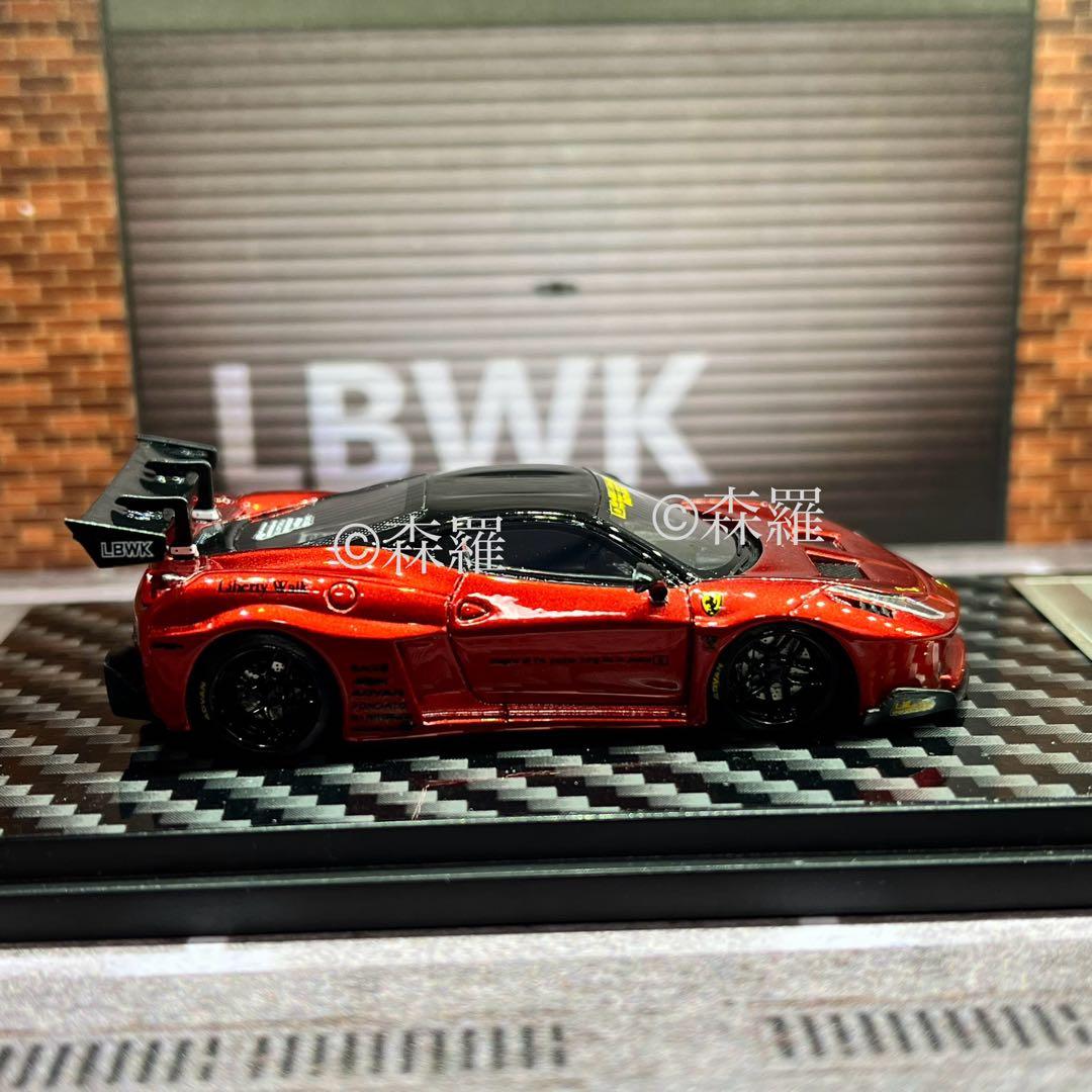 現品 LBWK Ferrari フェラーリ 458 GT 1/64 赤 ミニカー