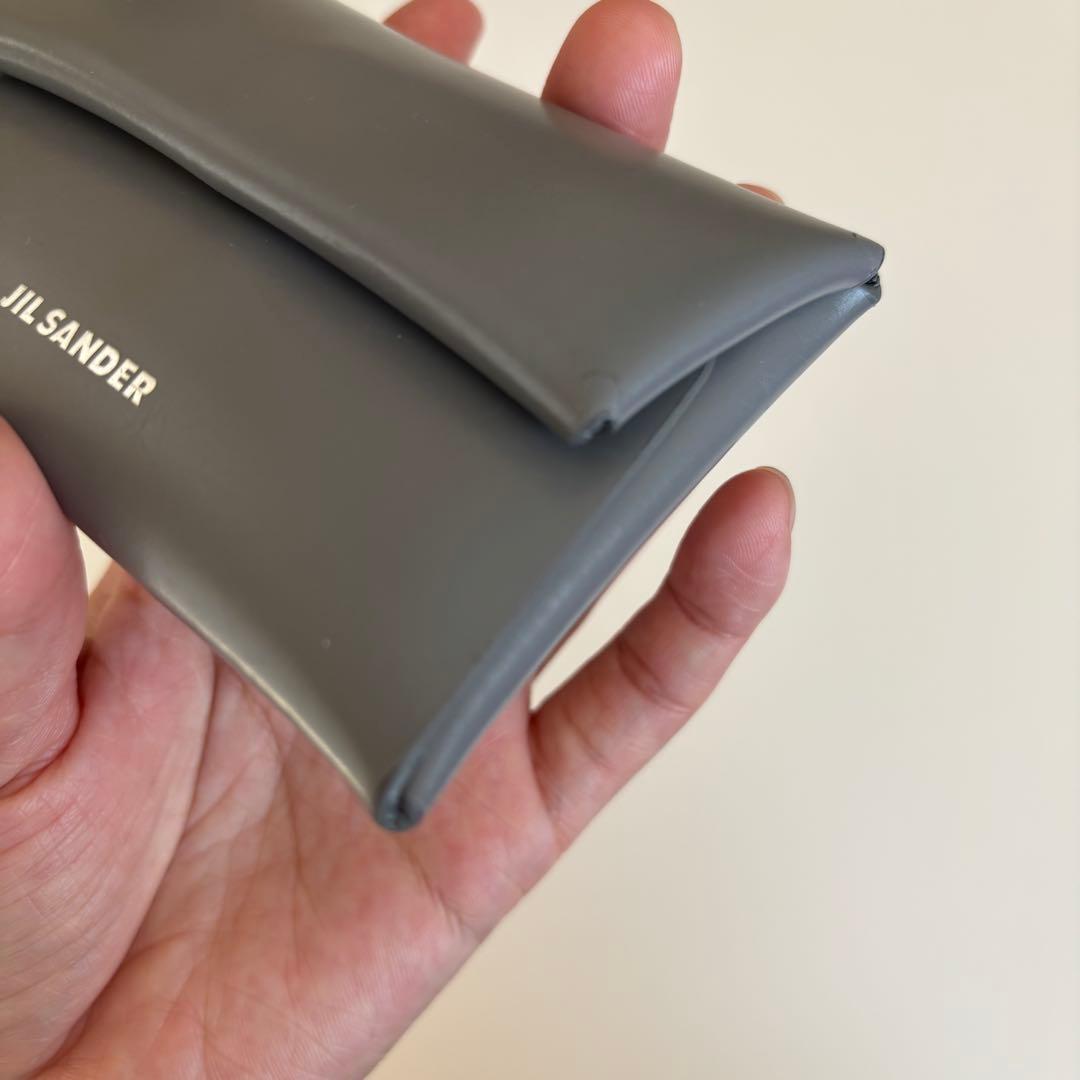 JIL SANDER レザーケース　グレー
