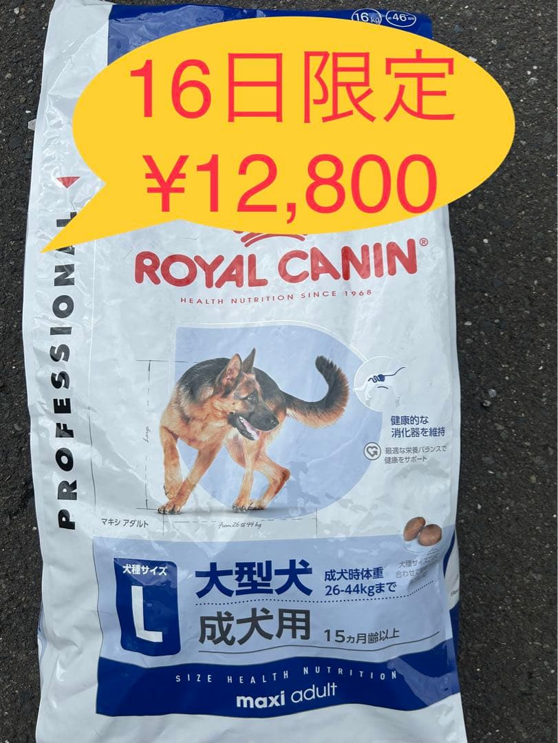 ロイヤルカナン　マキシアダルト16kg★16日限定価格★ Amazon.co.jp: ロイヤルカナン マキシアダルト 16kg : ペット用品